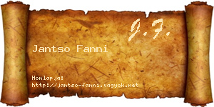 Jantso Fanni névjegykártya